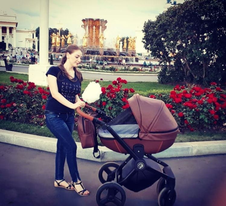 Krausman Kinderwagen 3 in 1 Topaz Lux Brown Kombikinderwagen Babyschale Babywanne Sportwagen Design Made In Germany