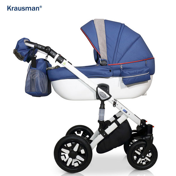 Krausman Kinderwagen 3 in 1 Jools Eclipse Blue Kombikinderwagen Babyschale Babywanne Sportwagen Design Made In Germany