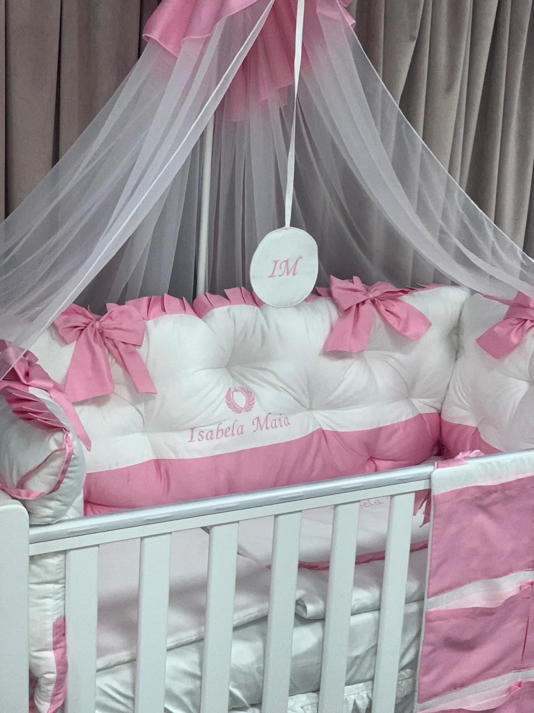 PEPPIbambini ROYAL Mint Eric Baby-Bettwaren, 11-teilig, Bettwäsche, 100% Baumwolle mit Stickerei + Moskitonetz – Image 4